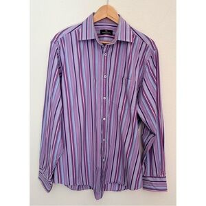 Bugatchi Men's Multicolor Striped Shirt